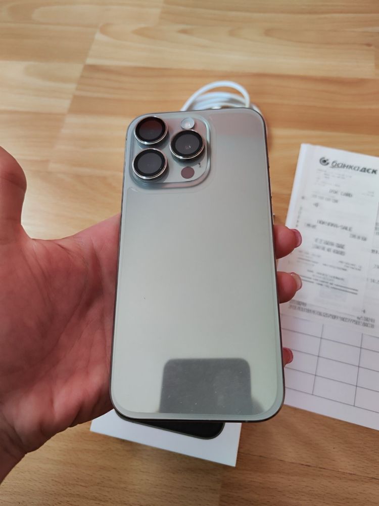 iPhone 15 Pro Natural Titanium – 256 GB с гаранция