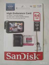 Card micro SD 64 G ultra hd  high endurance