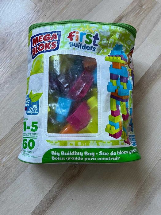 Set cuburi de constructie, Mega Bloks, 60 piese