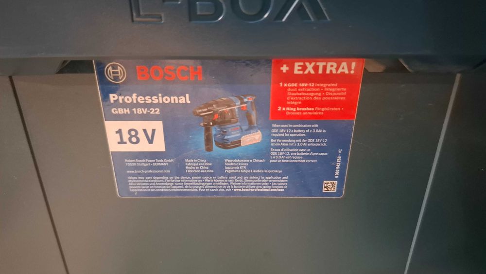 Bosch GBH 18v-22 + L-BOXX 236 + Aspirator GDE 18V-12