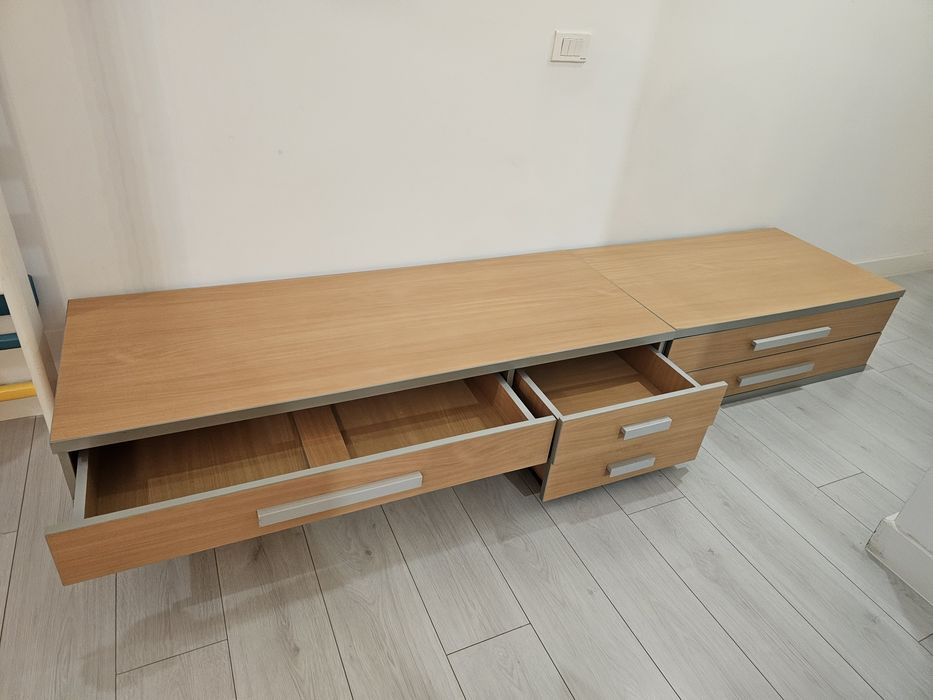 Comoda tv, pal dublu, foarte rezistenta, modulara