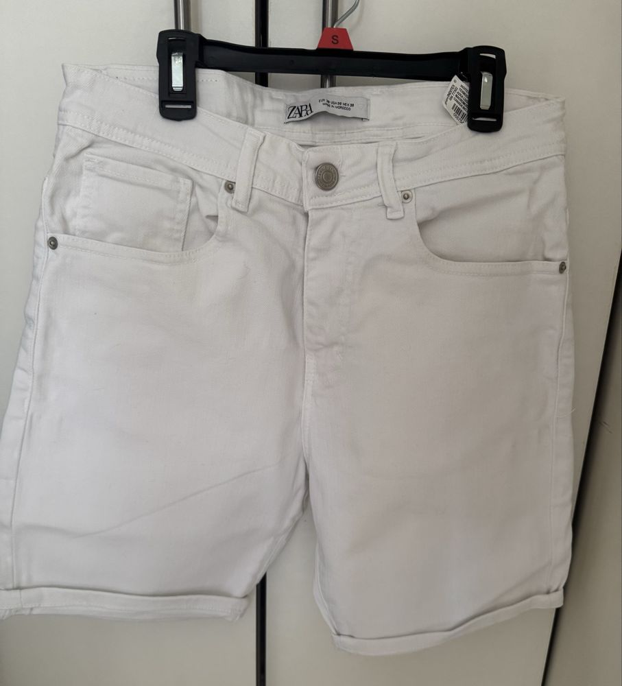 Два чифта дънкови бермуди на Zara, за момче, размер 38