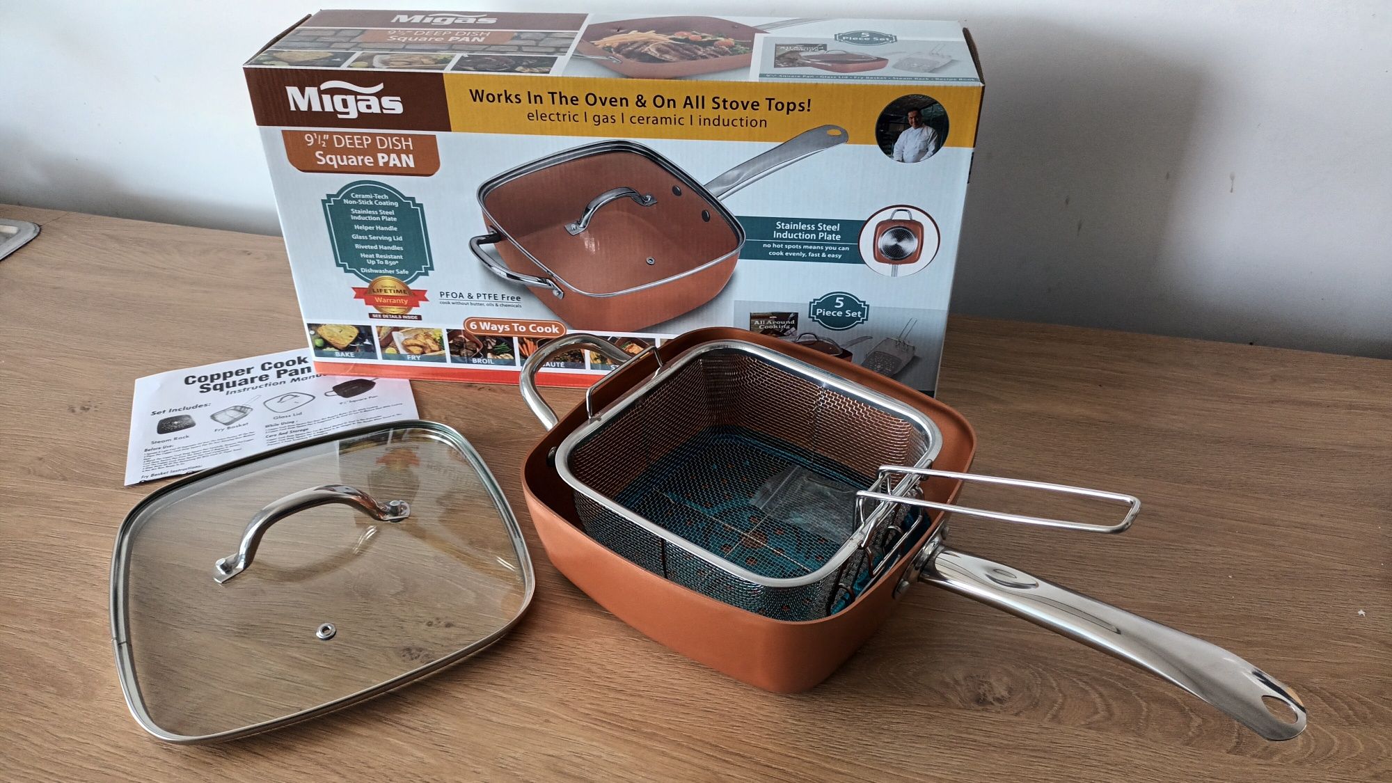 Tigaie multifunctionala - prajire, fierbere, abur, friteuza