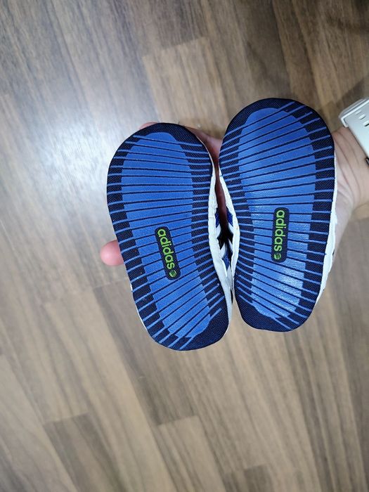 Adidasi Originali Adidas Neo Bebelusi, Albi/Albaștri, Mărimea 18 (10 c