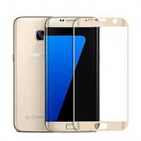 Folie de sticla 3D aurie compatibila cu Samsung Galaxy S7 Edge (GOLD)