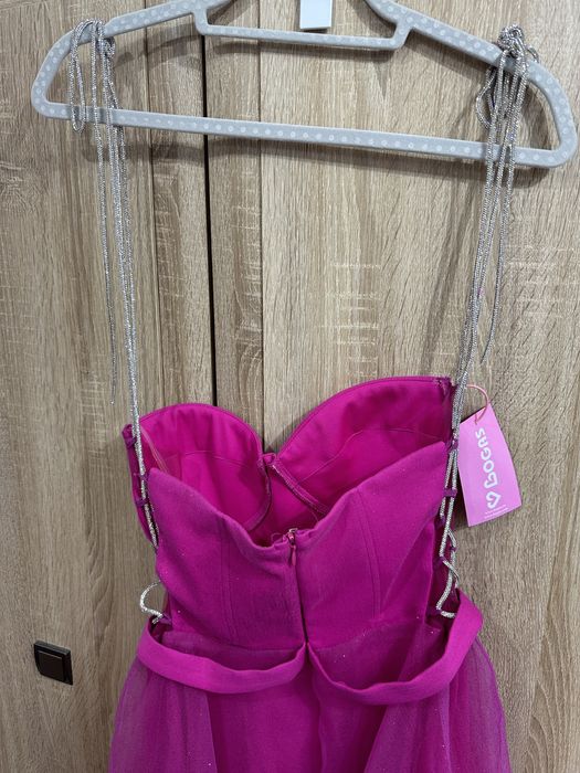 Rochie roz cu sclipici