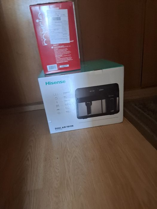 Friteuză cu aer cald dublă Hisense HAF2900D, 8.6L, 1700W – Sigilat NOU