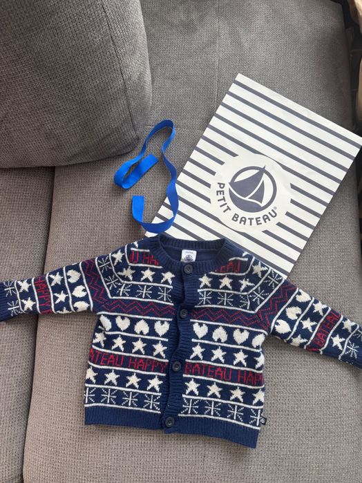 Le Petit Bateau - жилетка с вълна за 6-9м 74см