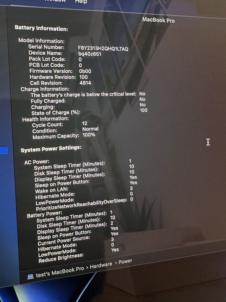 MacBook Pro 14-inch (M1 Pro, 16GB RAM, 512GB SSD) Ca nou, 100% Baterie