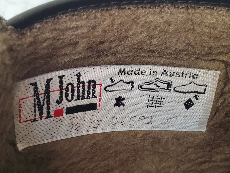 Ghete M. John piele naturală, elegante, tip brogue, fermoare YKK, 40