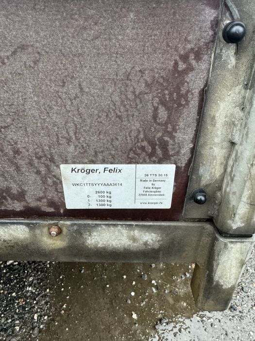 Remorca utilaje 2600kg