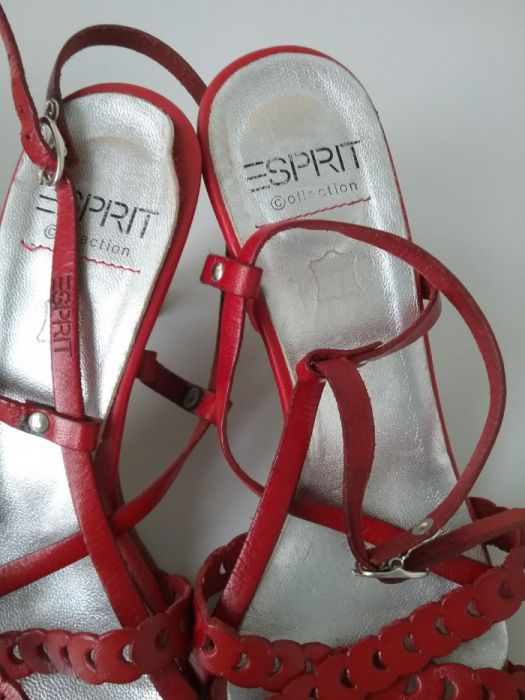 Sandale Esprit piele naturala, sandale Italy, sandale crem