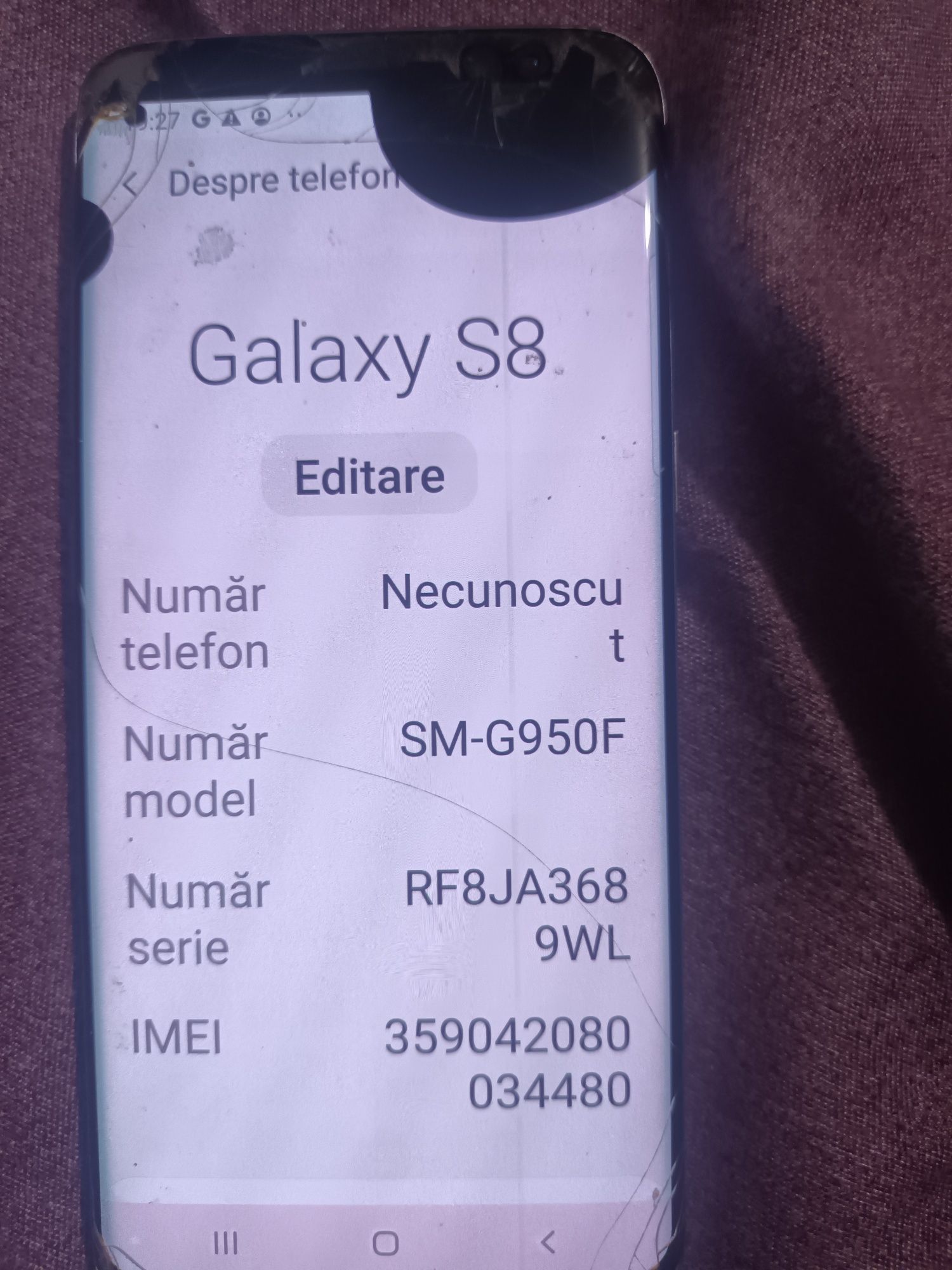 Vând samsung galaxi s8