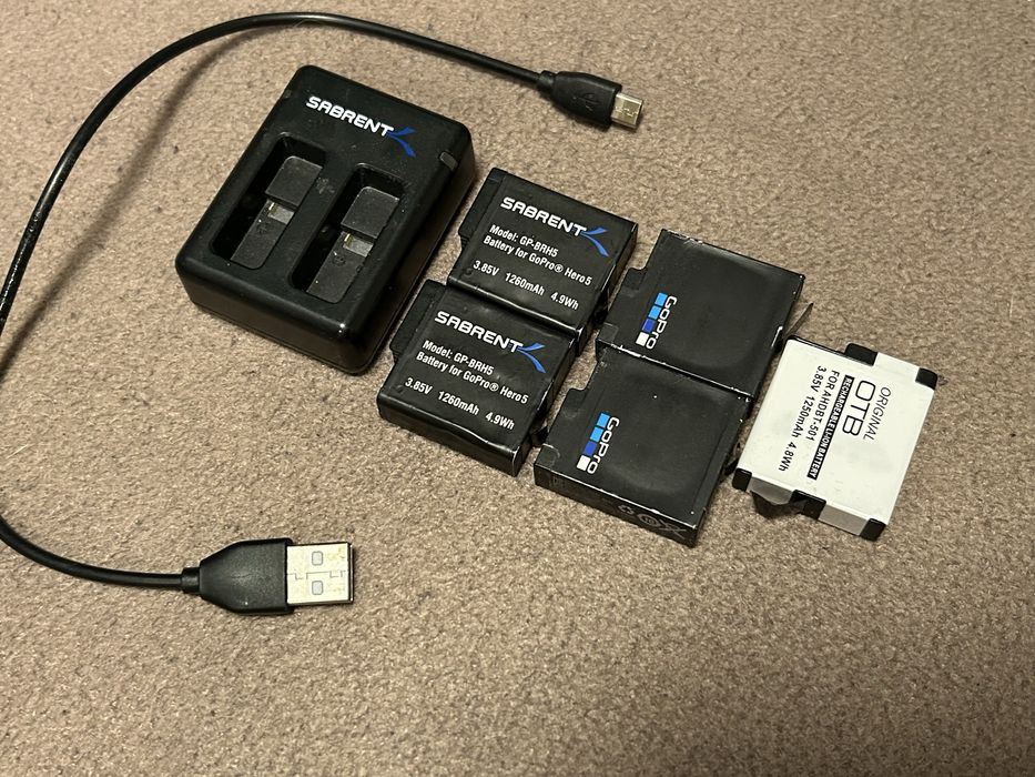 Incarcator Sabrent compatibil baterii Gopro 5 6 7 8 plus 5 baterii