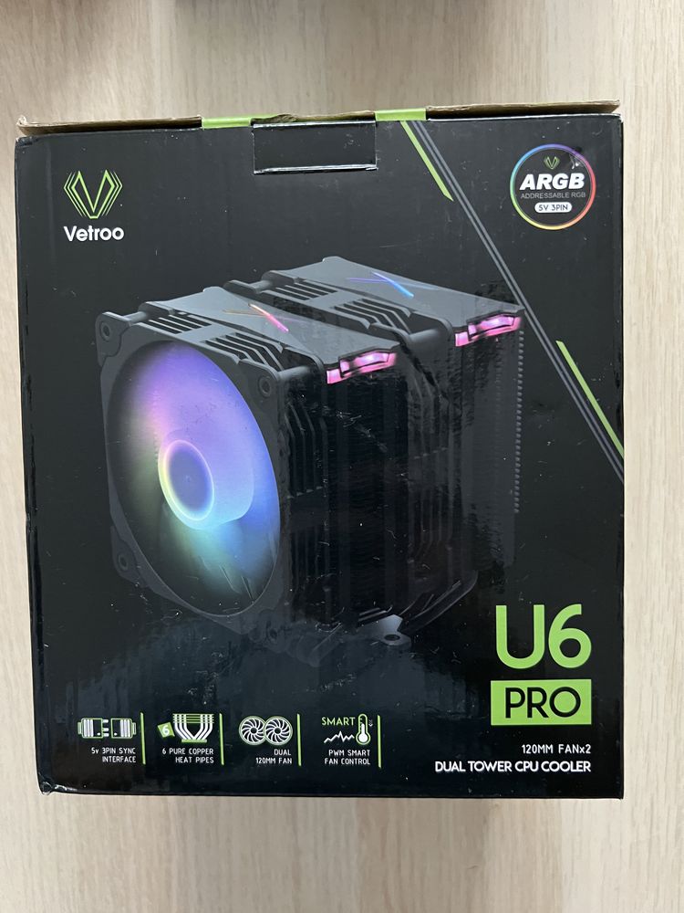 Cooler procesor ARGB vetroo U6PRO