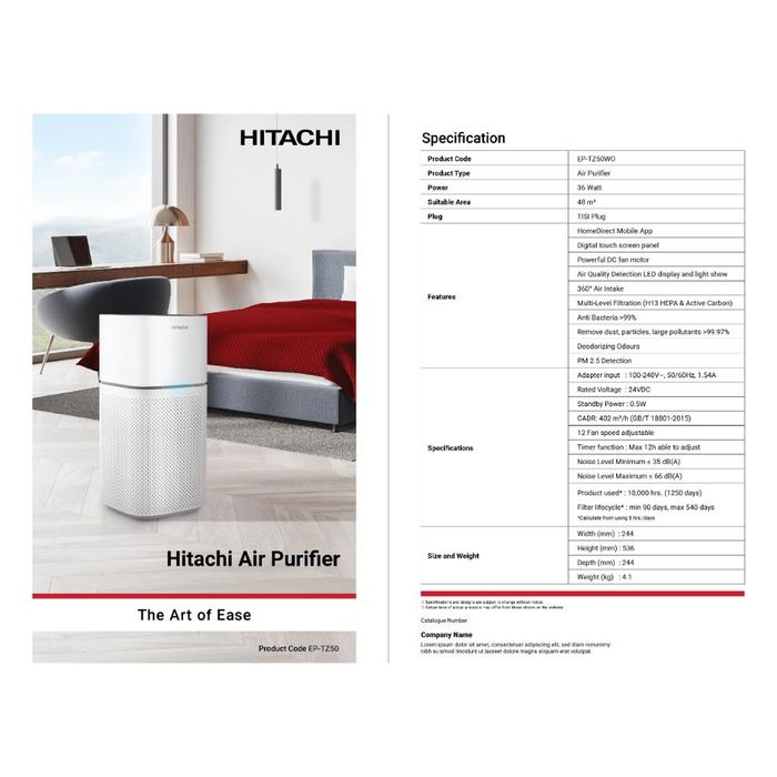 HITACHI воздух очиститель 2025 new