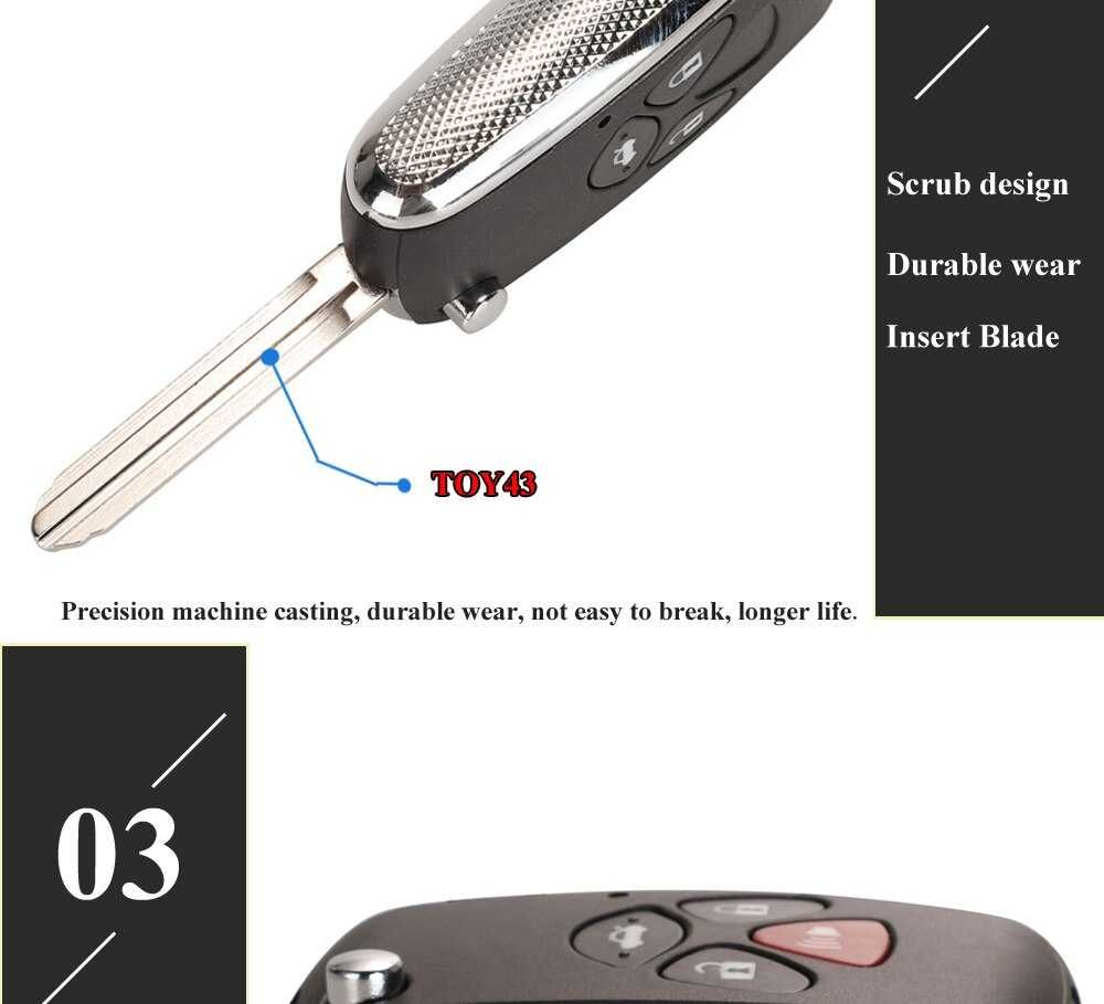 Дистанционен Ключ за Toyota Toy43, Toy45