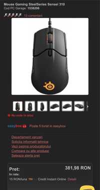 Mouse gaming Steel series sensei 310