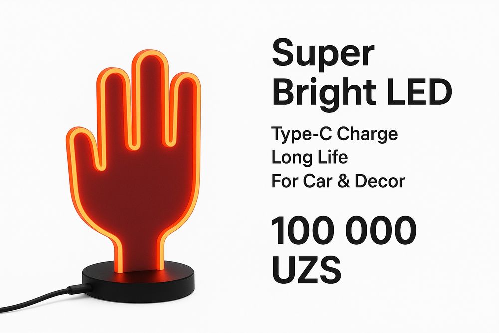 Доставка бесплатно Тошкент шахрига Fun Gesture LED qo‘l shaklidagi chi