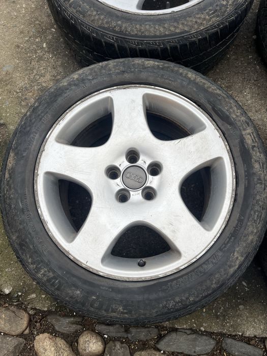 Jante aliaj aluminiu R17 5x112 8J x 17H2 cu anvelope 225/55R17