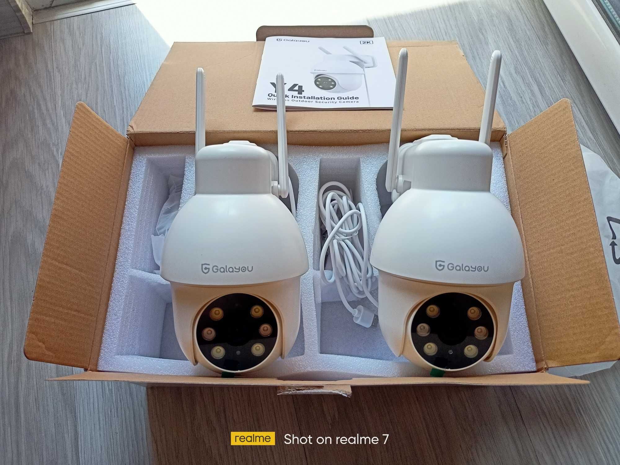 Комплект 2 броя 2K PTZ WiFi IP камери