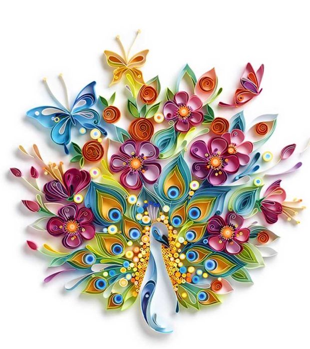 КОМПЛЕКТ ЗА КВИЛИНГ - произведения на изкуството върху хартия.