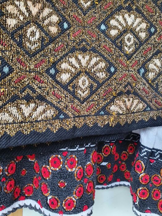 Costum Rucar/Muscel cu fir metalic (Camasa cu fir Rucar)