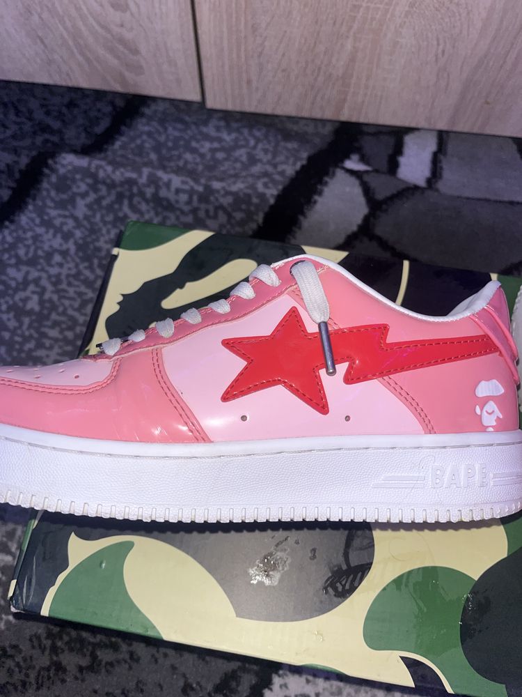 Pink bape sta shoes маратонки unisex