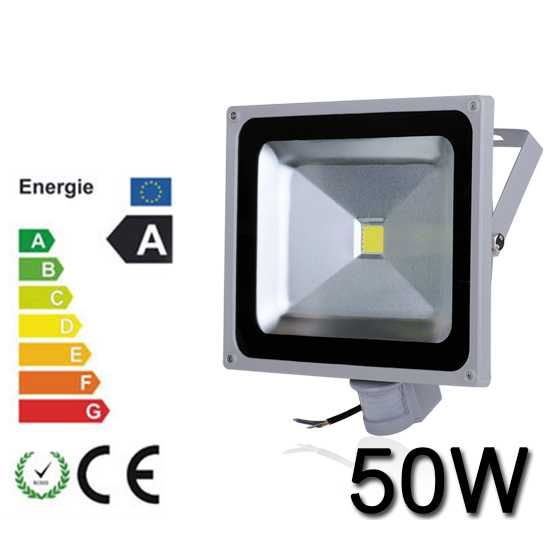 Resigilat: Proiector LED 50w, 6500k, Slim cu Senzor