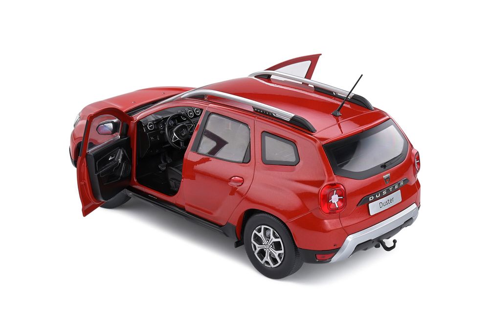 Macheta metalica Dacia Duster rosie scara 1/18 - 26 cm  noua sigilata