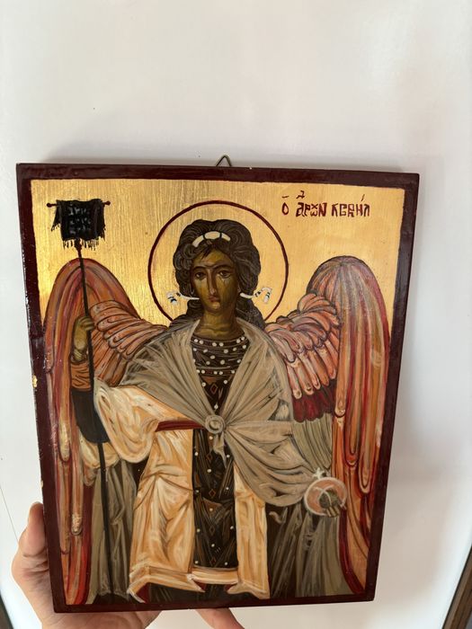 Icoană pe lemn pictată manual