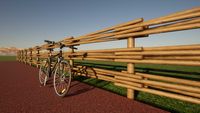 Gard - pavilion pietonal din lemn rotund impletit Rondeko - MODEL NOU!