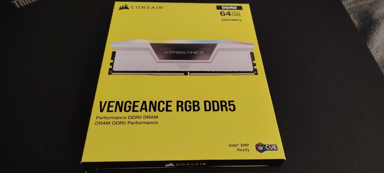 Рам памет Corsair Vengeance RGB White 2x32GB 64GB DDR5