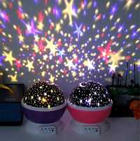 Нощна лампа за деца с проекции на звезди и луна, ротационна функция