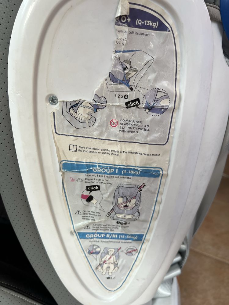 CHIPOLINO Стол за кола 0-36 кг. ТУРНЕО ISOFIX 360°