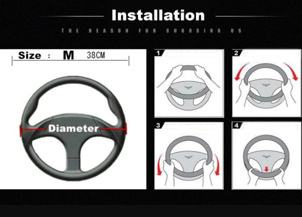 Дамски калъф за волан – Черно кадифе с апликации цветя