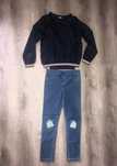 Blugi și bluza fetița Ovs