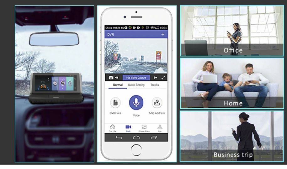 Navigatie Auto Sim card 4G cu DVR si 2 camere WiFi Card Android GPS