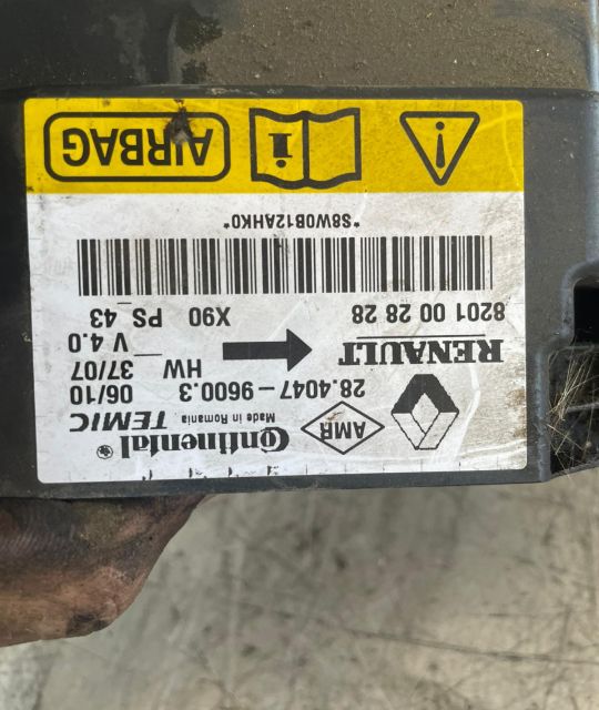 Calculator airbag 8201 00 28 28 Fiat Punto a 2-a generatie