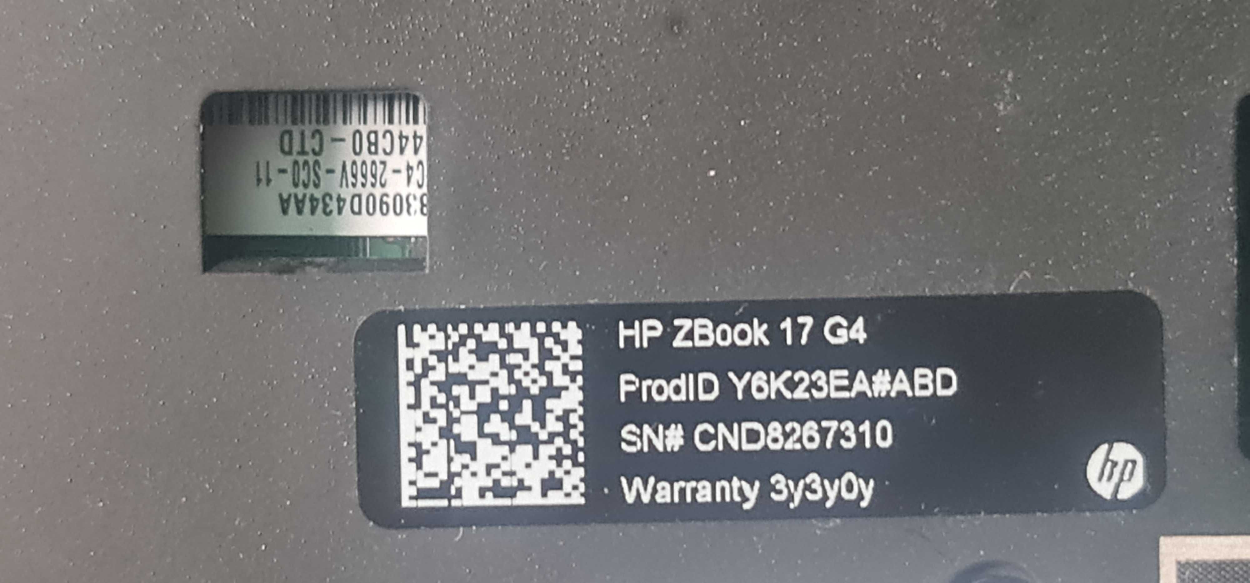 Hp zbook 17 g4 / i7 7700h / quadro  4gb ddr5
