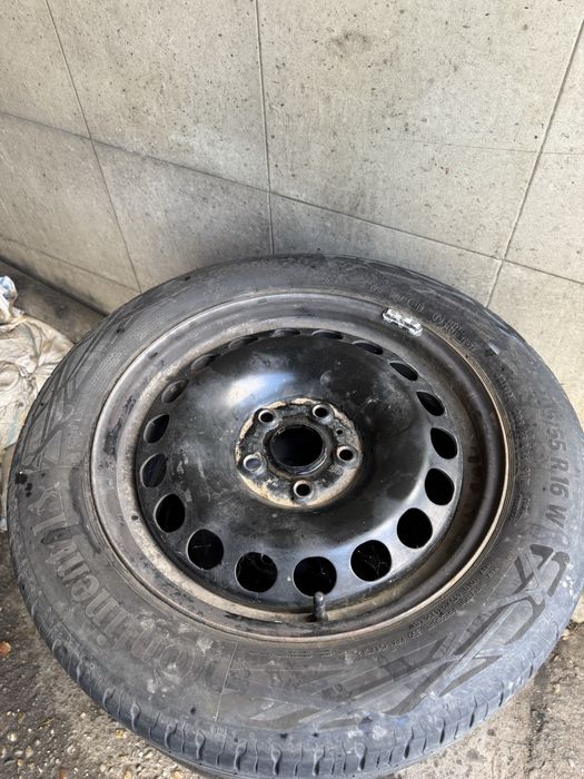Jante tablă cu anvelope continental vw/skoda/seat R16