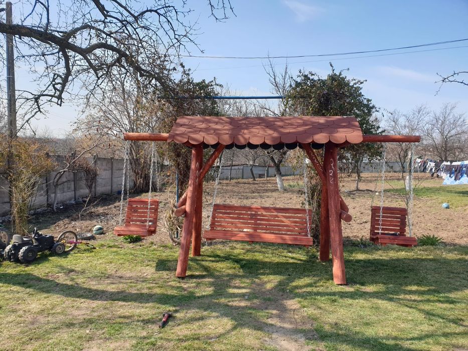 Balansoar  leagan  lemn  masiv  rustic  mobilier