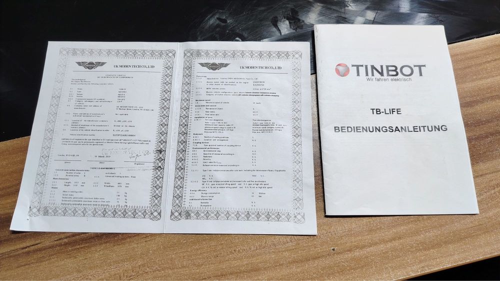 Scuter Tinbot Life 2019 800W Electric