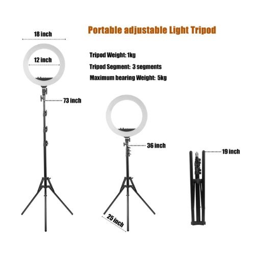 LED ринг лампа PRO 18' инча 55 вата