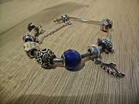 Brățară Pandora/ 6 Charm/ Argint/Lanț siguranță