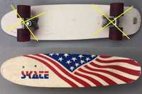 Placa Skateboard 28" USA Flag Fiberglass (fara roti si fara suporti)