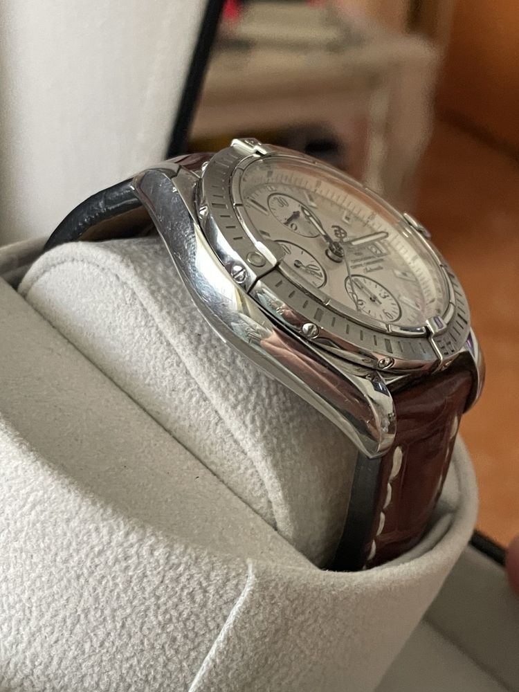 Breitling Chronomat Evolution Otel Curea Din Piele De Crocodil