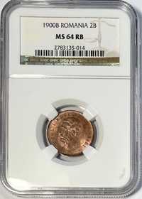 2 BANI 1900 MS 64 RB NGC