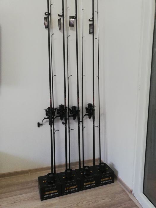 SET 4 Lansete Legend Carp 3.90 m 3.75 LBS + 4 Mulinete SAIMINO GH10000