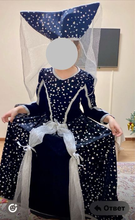 Платье «Королева ночи» для новогоднего утренника